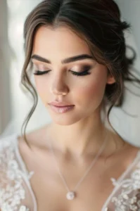 Bridal glam makeup by the best Sydney bridal hair and makeup artist Sarah at Blossom